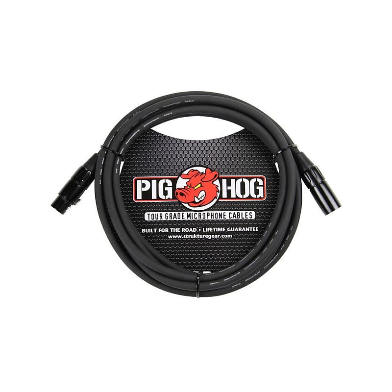 Lifetime Warranty Pig Hog 10' 8mm XLR Microphone Cable, PHM10 image 1