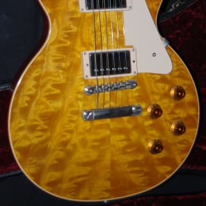1997 Gibson Les Paul 58 Reissue Custom Shop Monster Quilt Top Butterscotch 100% Mint Case Queen RARE image 16