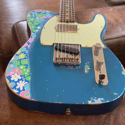Fender Custom Shop Telecaster NAMM Limited 60s HS Heavy Relic Lake Placid Blue over Blue Floral 2016 image 7
