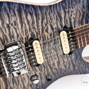 Suhr Modern Carve Top 2009 LE, Serial #1 – Faded Trans Whale Blue Burst on a 3/4" Quilted Maple Top image 2