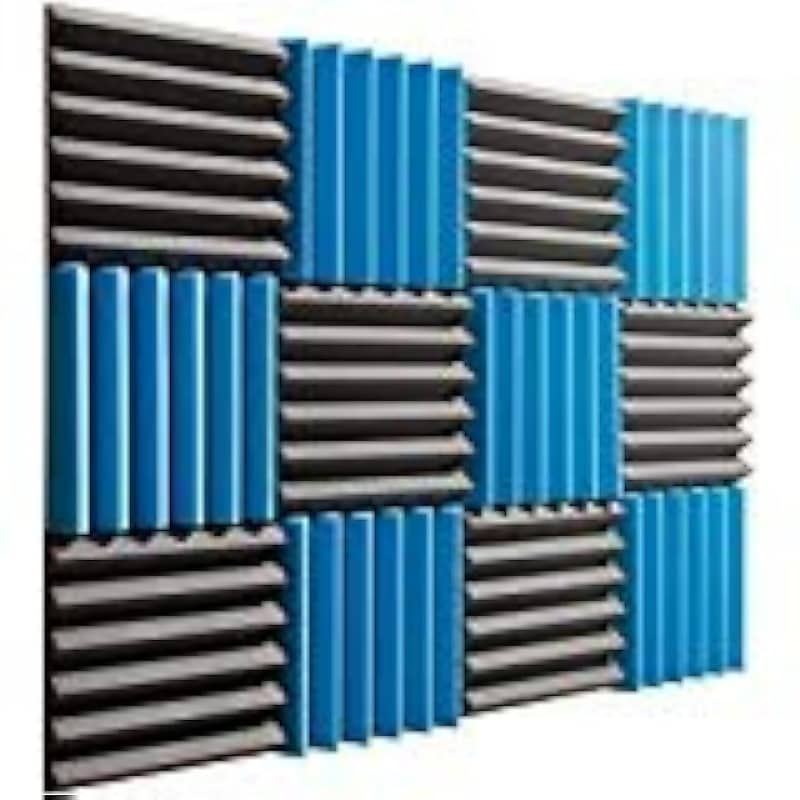 52 Pack Acoustic Panels 1 X 12 X 12 Inches - Acoustic Foam - High Density-  Soundproof Studio Wedges - Charcoal