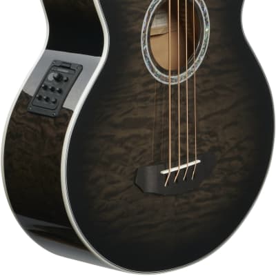 Michael Kelly Dragonfly 4 Acoustic-Electric Bass Guitar, Pau Ferro Fingerboard, Smoke Burst image 4
