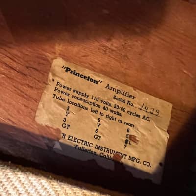 1952 Fender  Princeton  Tweed image 5