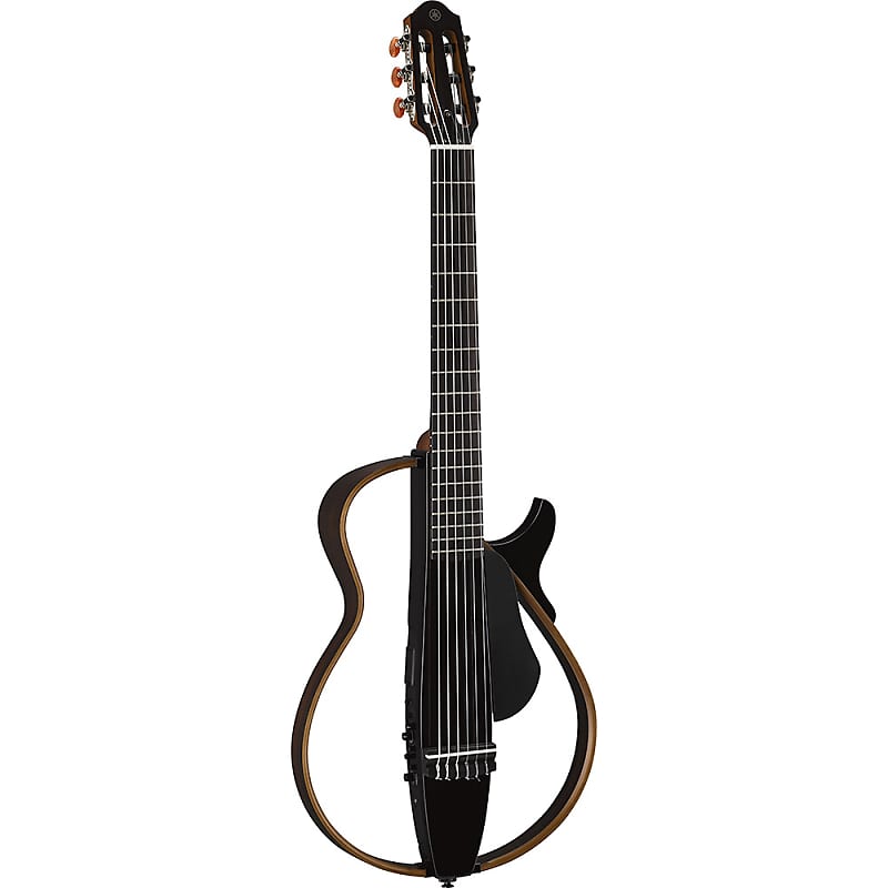 Yamaha SLG200N Nylon String Silent Classical AcousticElectric Guitar Trans Black image 1