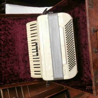 Settimio Soprani Coletta piano accordion 120 bass mod 703/78-- 1965-1975 Cream marble image 17