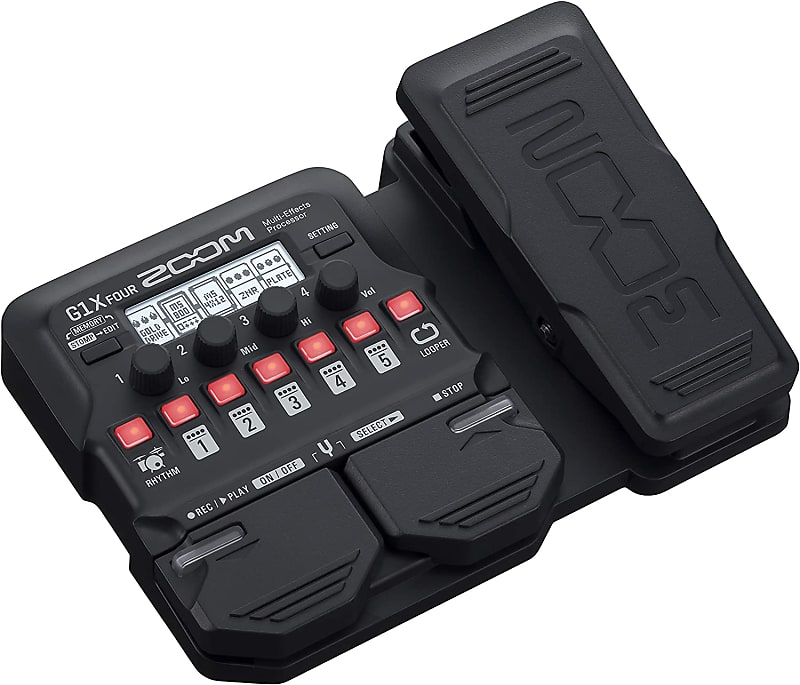 Zoom G1X FOUR Guitar Multi-Effects Processor with Expression Pedal, With 70+ Built-in Effects, Amp Modeling, Looper, Rhythm Section, Tuner, Battery Powered image 1