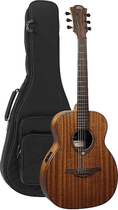 LAG TRAVEL-KAE Travel Series Massive Khaya Top Khaya Neck Acoustic  -Electric w/ Case 43 mm Nut Width