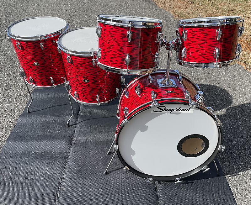 Slingerland 1969 Model No. 50N “New Rock” Outfit +1 .. Red | Reverb