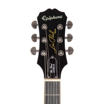 Epiphone Les Paul Ultra-III Electric Guitar, RW FB, Midnight Ebony, 17051506087 image 8