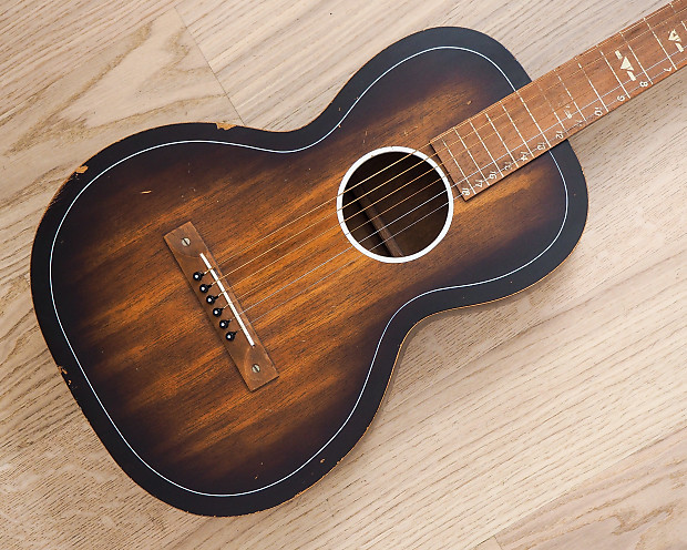 1930s Regal Square Neck Vintage Parlor Acoustic Slide Guitar