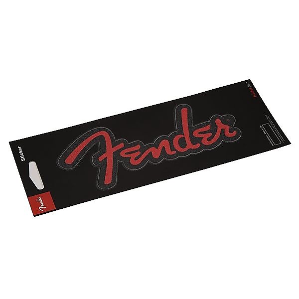 Fender Logo Sticker, Red Glitter 2016 image 1