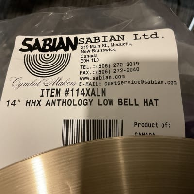 Sabian 14" HHX Anthology Low Bell Hi-Hat Cymbals (Pair) 2022 - Present - Natural image 2