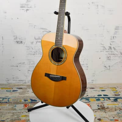 New Yamaha LSTA Concert TransAcoustic Acoustic Electric Guitar Vintage Tint w/Hard Bag image 4