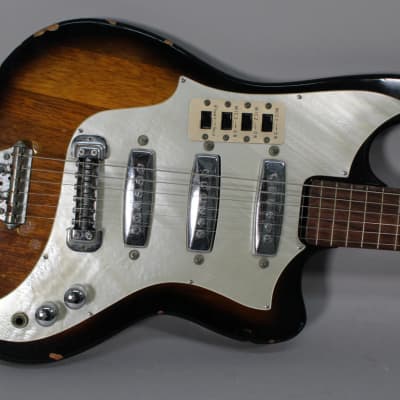 1960s Teisco ET-300 Vintage Sunburst w/SSC image 17