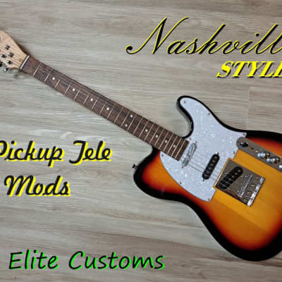 2024 Elite Customs Nashville 3 Pickup Tele Electric Guitar Sunburst 5 Way for sale