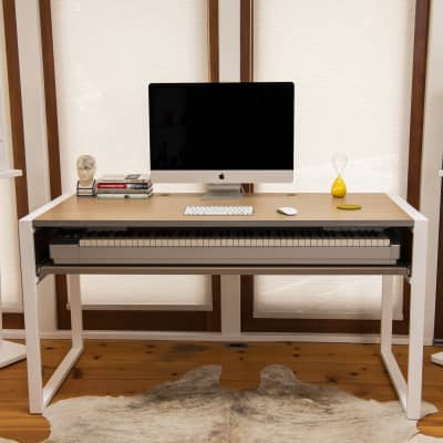 Hybrid Studio Desk -  Oak & White image 1