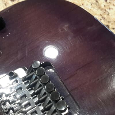 Fender License Parts Guitar.  Fender / Charvel , Strat 1990's Purple Front / Blue Back image 13
