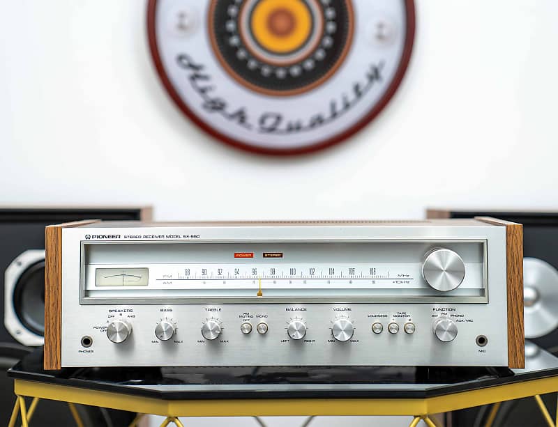 WELL-KEPT PIONEER SX-550 STEREO RECEIVER – SILVER FACE BEAUTY, VINTAGE TONE – 1-YEAR WARRANTY  			