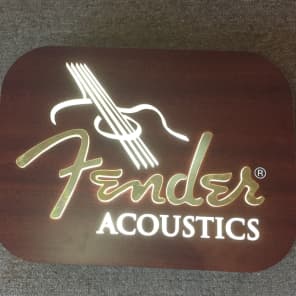 Fender Acoustic Backlit Sign image 1