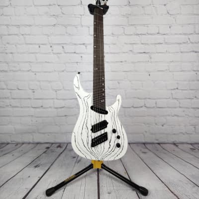 Ormsby Guitars SX GTR 7 String Electric Guitar White/Black Exposed Grain Ash for sale