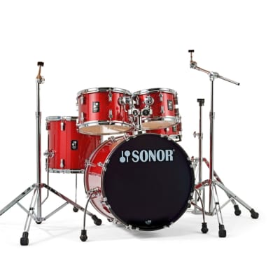 Sonor AQX STUDIO 5-Piece Poplar Drum Set w/Hardware, Red Moon Sparkle image 1