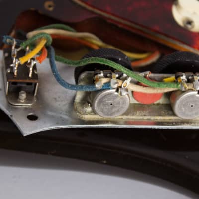Fender  Jaguar Solid Body Electric Guitar (1962), ser. #91240, original brown tolex hard shell case. image 19