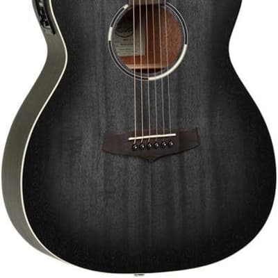 Tanglewood TWBBOE Blackbird Folk Acoustic Electric Guitar with Built in Tuner - Smokestack Black image 1