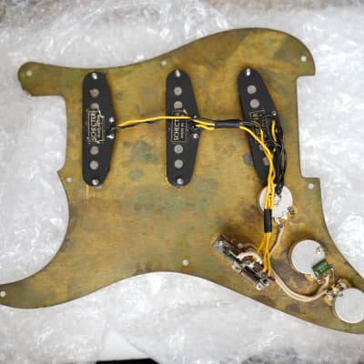 Schecter Vintage F400 Loaded Brass Stratocaster Pickguard | Reverb