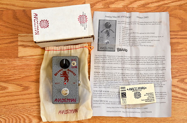 ギター Analogman Beano Boost NKT275 white Dot Analogman Beano Boost NKT275 White Dot '03 Grey | Reverb