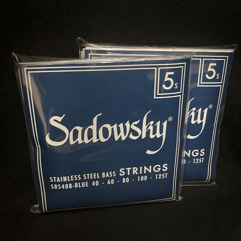 Sadowsky Blue Label String set Stainless Steel round wound long scale 40-125  (2-sets) image 1