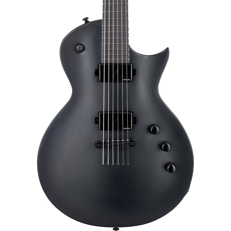 ESP LTD EC-1000 Baritone Electric Guitar, Charcoal Metallic Satin image 1