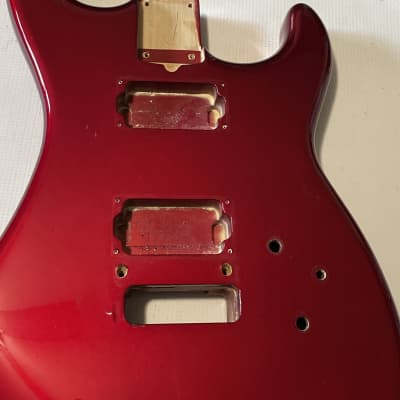 1980's Made in Japan Kramer Focus 2000 Candy Apple Red Guitar Body Floyd Ready image 6