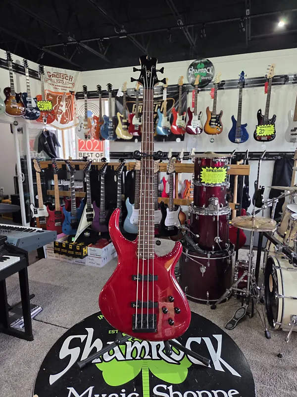 Tobias Toby Deluxe-IV Active 4-String Bass Trans Red | Reverb