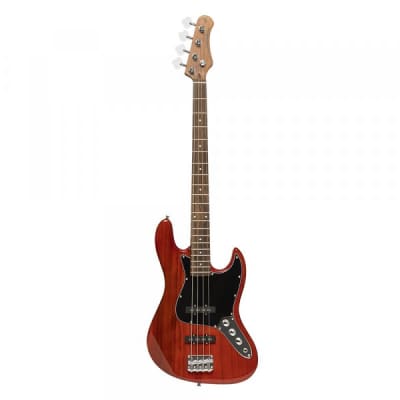 Stagg SBJ-30 STF RED Standard "J" Paulownia Body Roasted Maple Neck 4-String Electric Bass Guitar image 1
