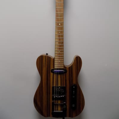 RockBeach Guitars RBTele Custom Electric Guitar - Zebrawood Natural (R006) image 2
