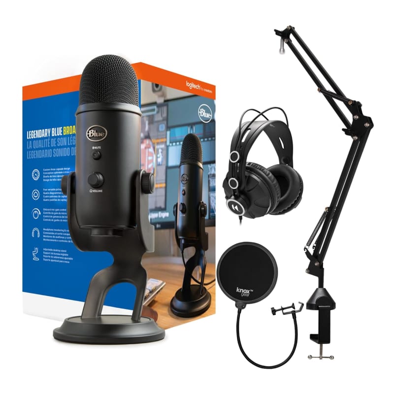  Sennheiser Professional Profile USB Microphone Streaming Set  with Boom Arm, 3 m USB-C Cable & Mic Pouch : Musical Instruments
