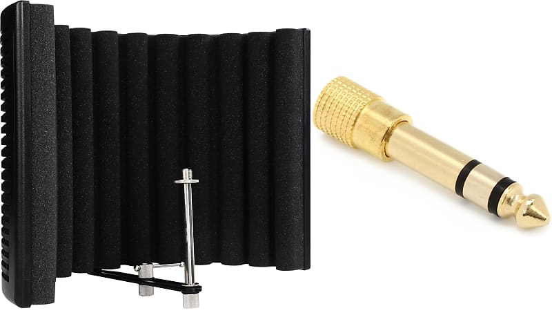sE Electronics Reflexion Filter X Portable Vocal Booth  Bundle with Hosa GHP-105 3.5mm TRS Female to 1/4-inch TRS Male Headphone Adapter image 1