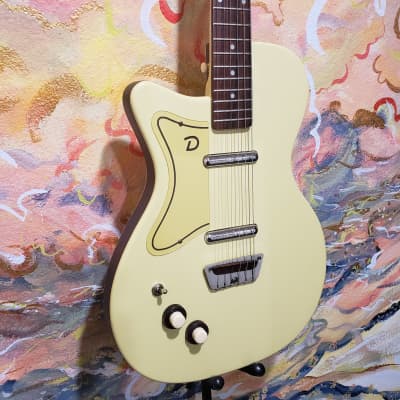 1990's Danelectro U2 ‘57 Reissue Cream Electric Guitar "Left Handed" (USED) "SOLD AS IS" image 3