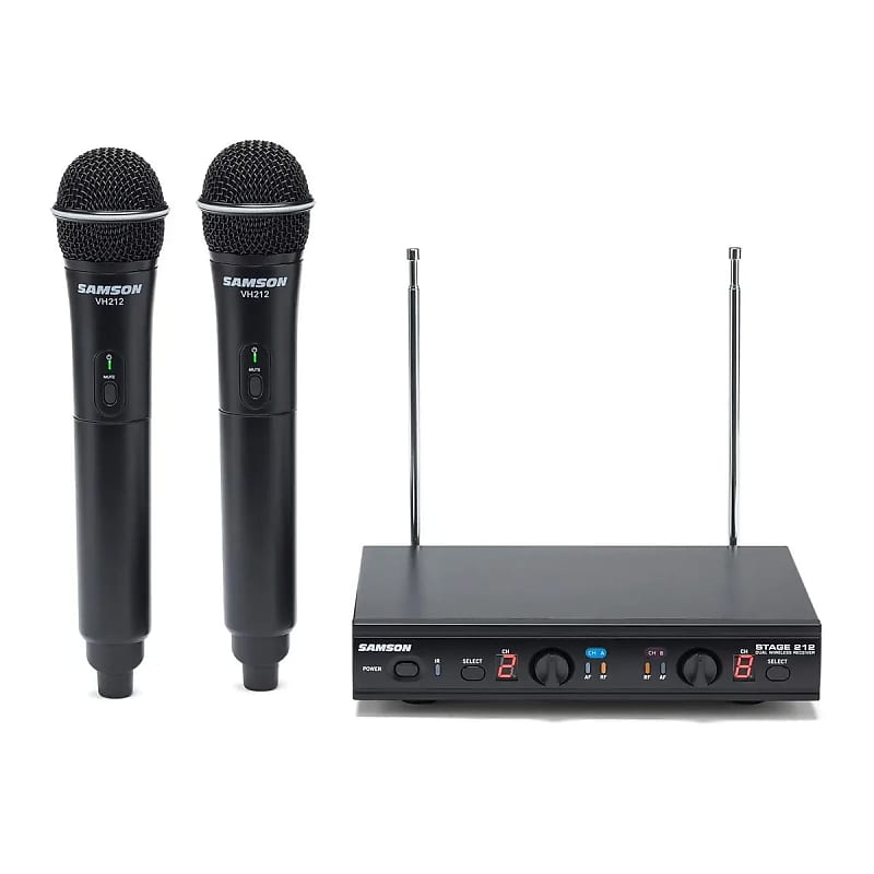 Samson SWS212HH-E Stage 212 Dual Frequncy Wireless Handheld Microphone System - E Band (173-198 MHz) (King of Prussia, PA) image 1