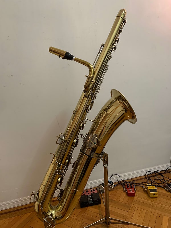 Buescher Bass Saxophone 1921 Reverb