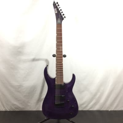 ESP LTD SH-207FM Brian Head Welch 7-String Guitar, Flame Maple, See Thru Purple image 1