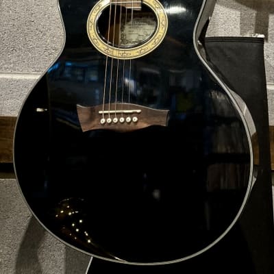 Ibanez EP5-BP Euphoria Steve Vai Signature Spruce/Mahogany Acoustic/Electric Guitar 2011 - 2018 - Pearl Black for sale
