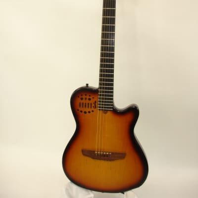 1998 Godin Multiac Nylon Acoustic Electric Guitar, Sunburst w/ Bag image 2