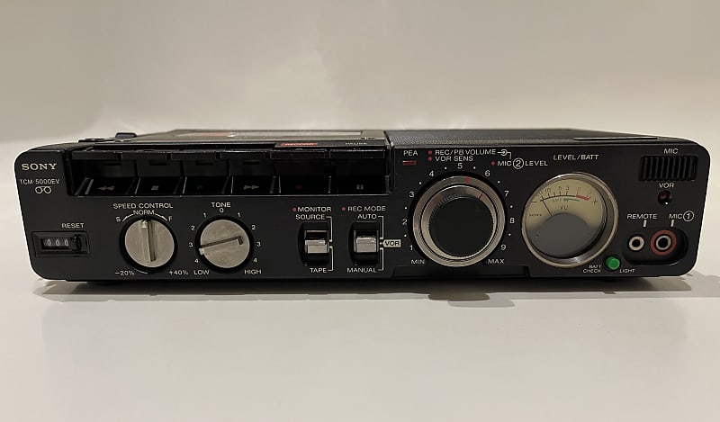 Sony TCM 5000EV - 3-Head Mono Cassette Recorder with Pitch Control