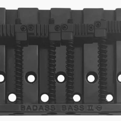 Leo Quan Black Badass II Bass Bridge for 4-string Fender P/Jazz Bass® for sale