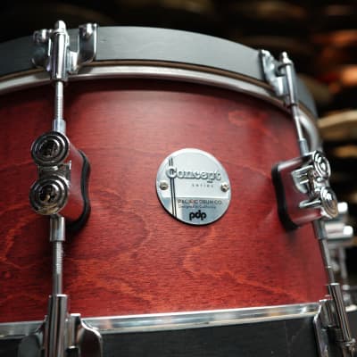 PDP Concept Classic Series - OX Blood Finish - 6.5 x 14" Maple Snare Drum w/ Maple Hoops (2023) image 4