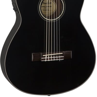 Fender CN-140SCE Nylon Concert Acoustic-Electric Black w/Hard Case image 2