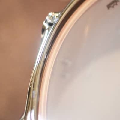 DW 7x14 Collector's Jazz Mahogany/Gum Birdseye Maple Snare Drum - SO#1303314 image 6