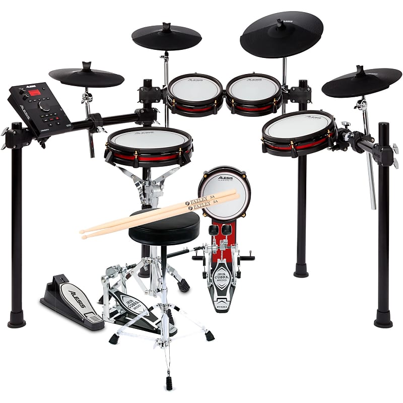 Alesis Crimson II Special Edition Mesh Kit with Drum Throne, Reverb