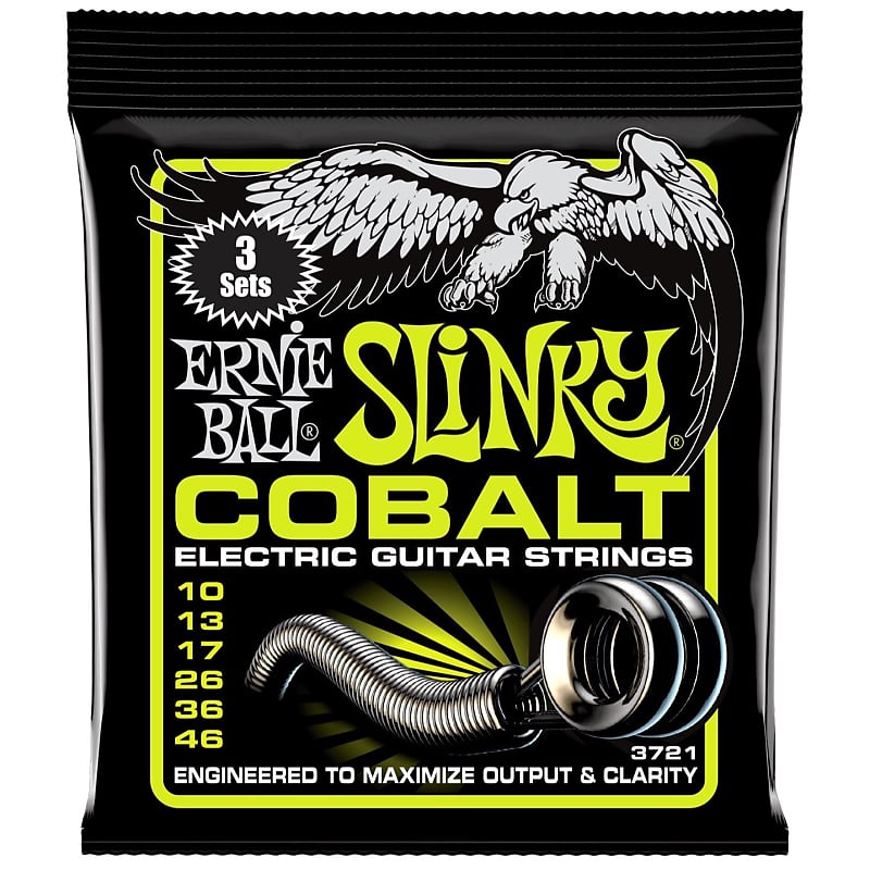 Ernie Ball Regular Slinky Cobalt Electric Guitar Strings, 3-Pack image 1